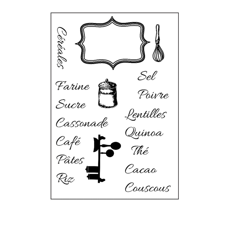 Vaessen creative • clear stamps franse ingrediënten 17st.