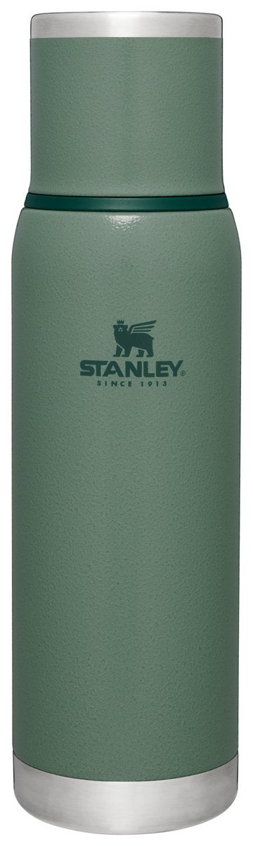Botella termo para llevar Stanley Adventure 1 l - 25 horas caliente - 27 horas frío - a prueba de fugas - tapa aislante - sin BPA - tapón para un vertido controlado - verde martillo