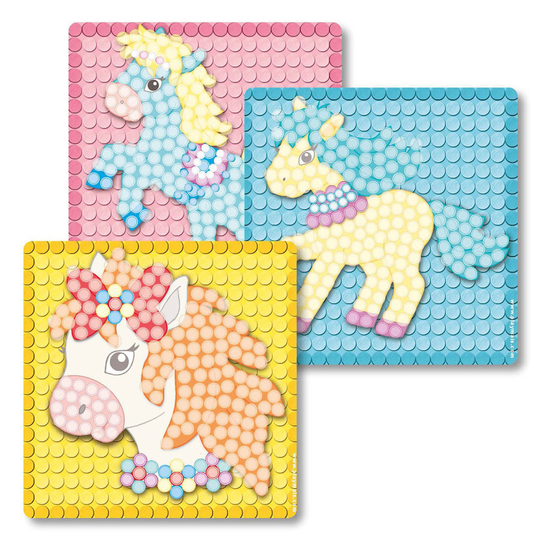 Playmais mosaic kaarten versieren dream pony