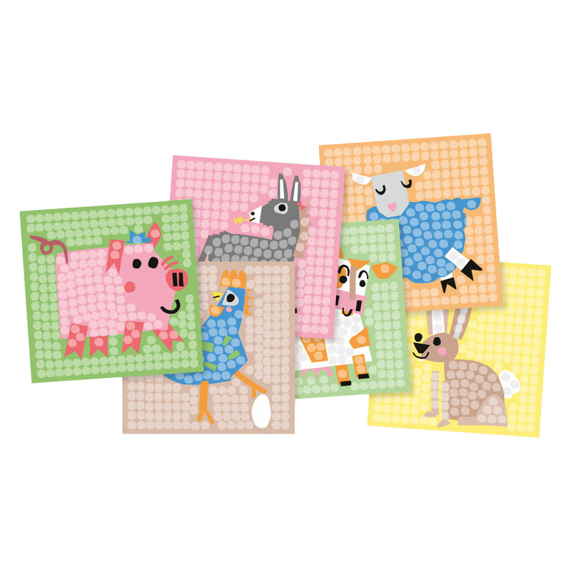 Playmais mosaic cards decorate farm