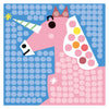 Le carte mosaico Playmais decorano l'unicorno