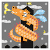 Tarjetas de mosaico Playmais decoran dragón.