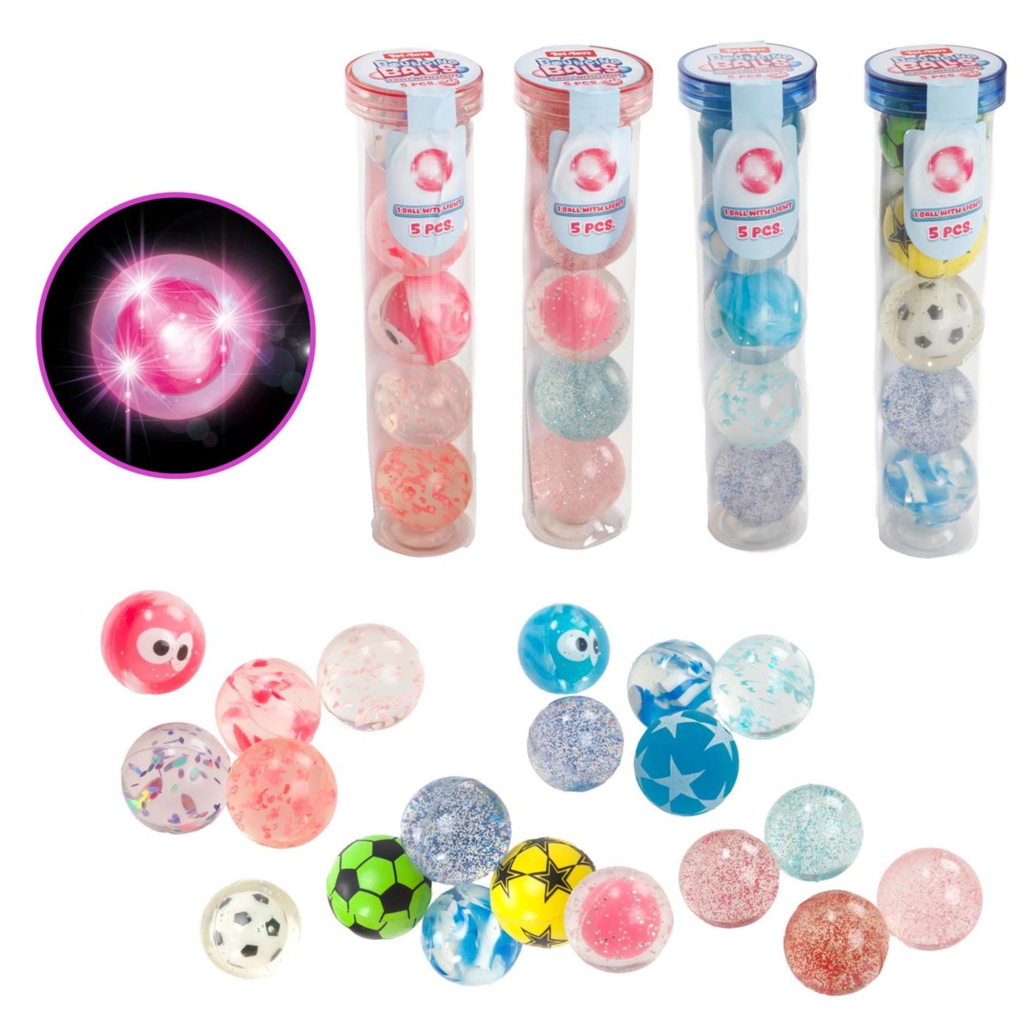 Toi-toys fun stuiterballen in koker 5st