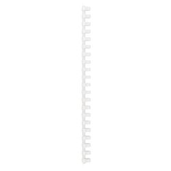 Binding spines gbc plastic a4 16mm white capacity 145 sheets