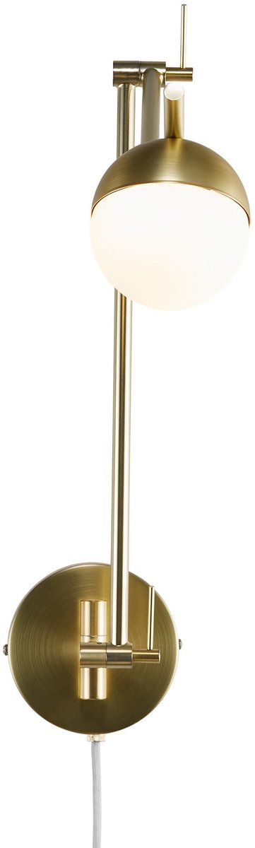 Nordlux contina-wandlamp-g9-opaal glas messing
