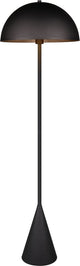 Trio alfie - lámpara de pie - negro mate - excl. 1x e27 4.9 w - interruptor de pie - ir verde