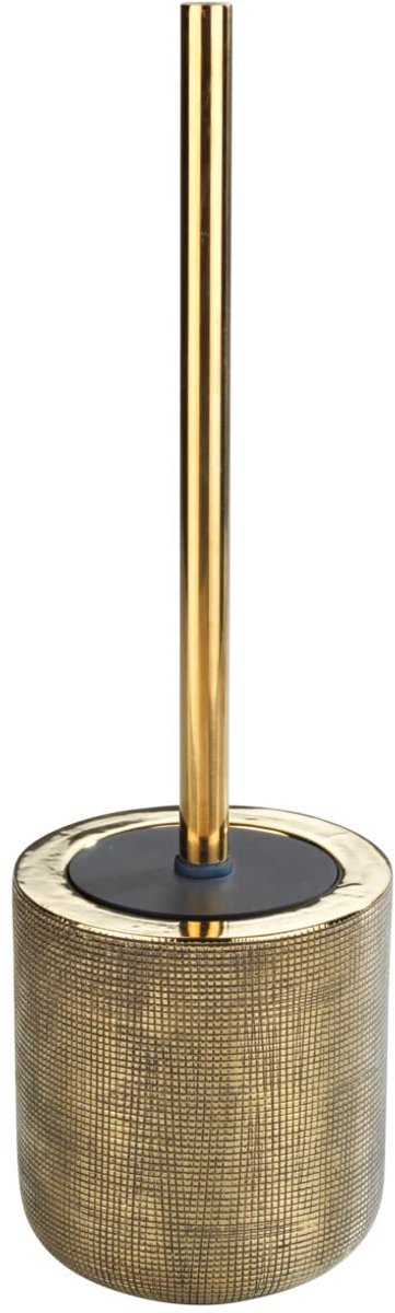 Wenko toilet brush holder rivara gold ceramic with silicone cover - toilet brush with holder - toilet brush with holder freestanding