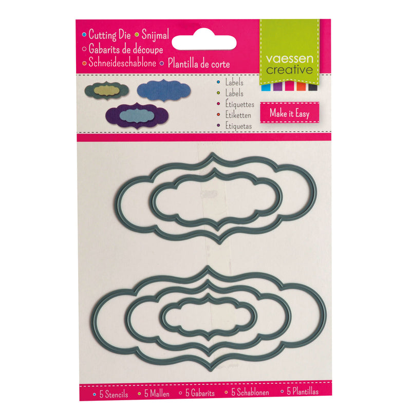 Vaessen creative • etichette per fustelle 5 pz.
