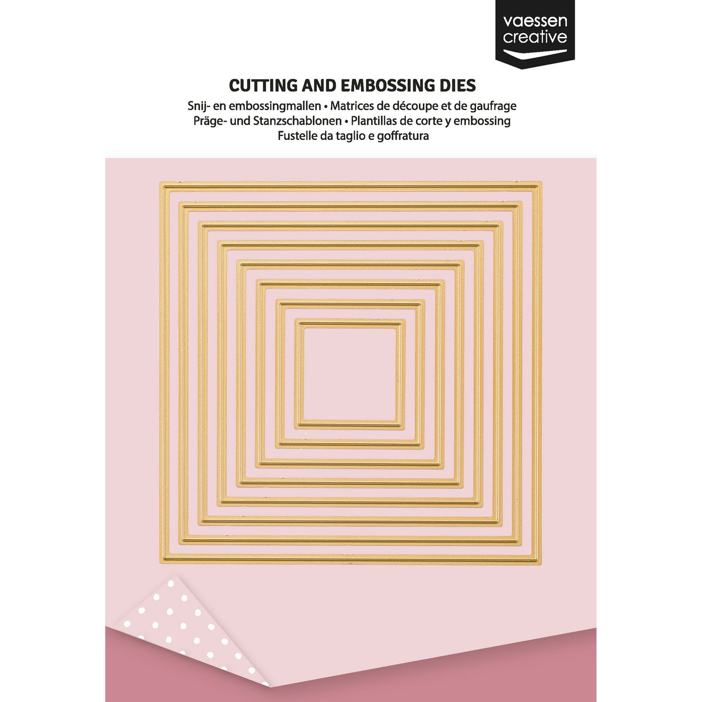 Vaessen creative • fustelle quadrate 8 pz.