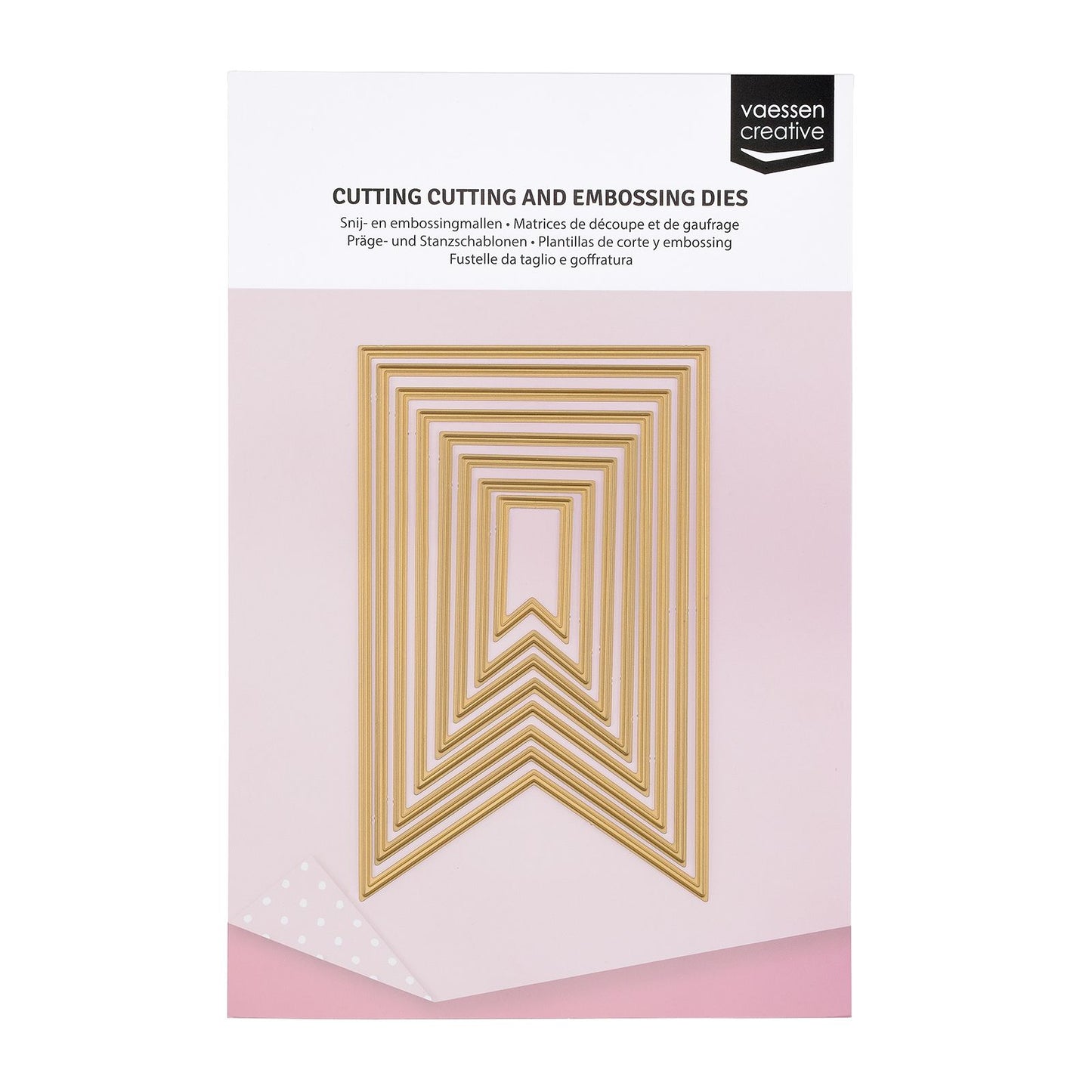 Vaessen creative • Essentials fustelle per taglio e goffratura banner 8 pezzi