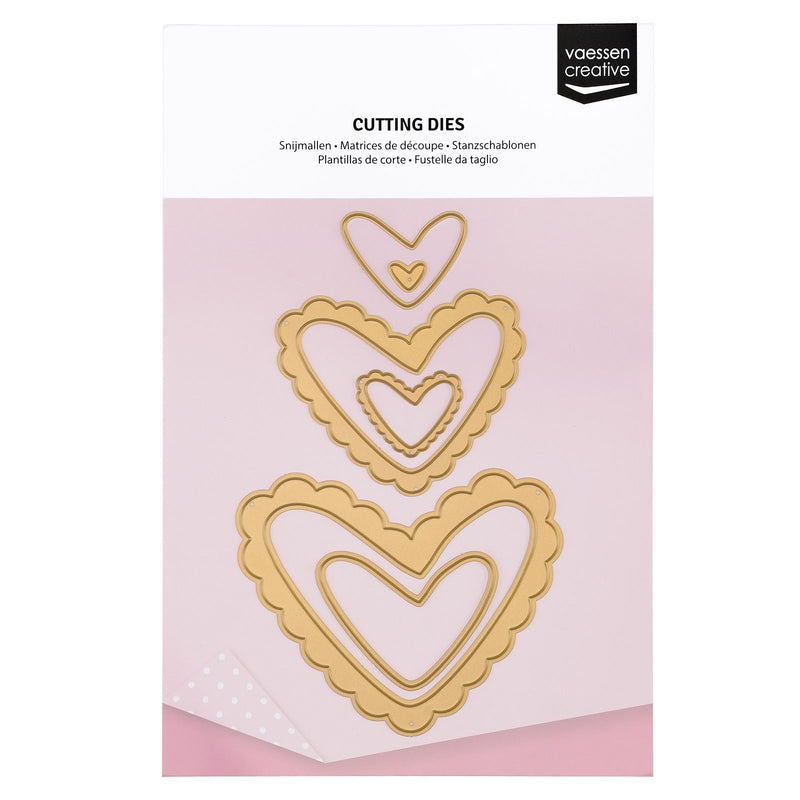 Vaessen creative • essenziali fustelle cuori 6 pz
