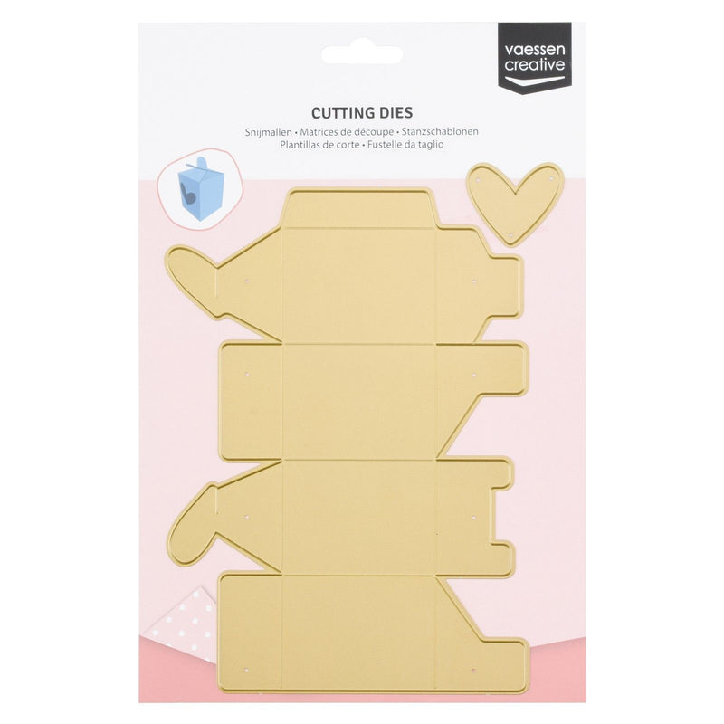 Vaessen creative • caja de troqueles de corte y estampado con corazón