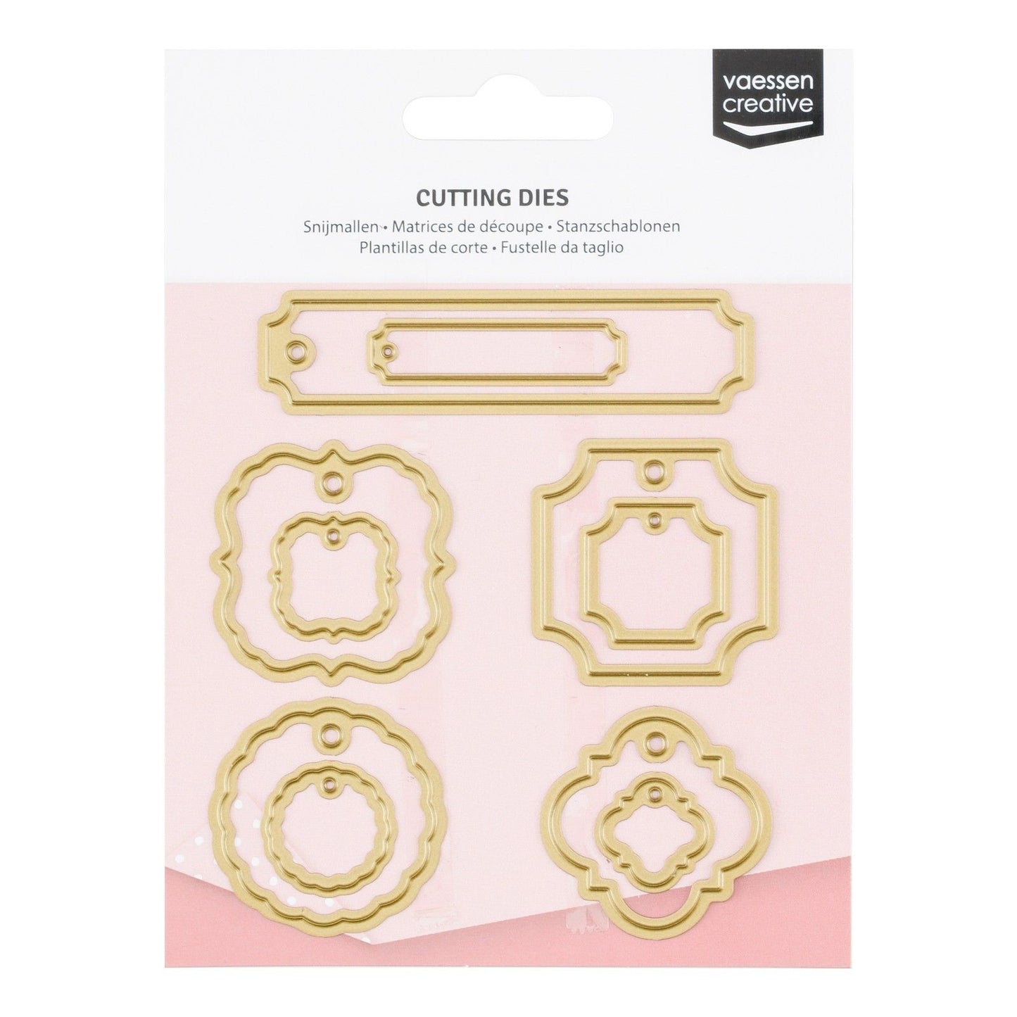 Vaessen creative • fustelle per taglio e goffratura etichette 10 pz.