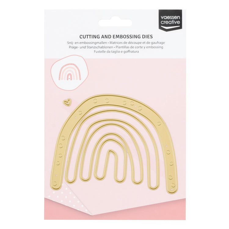 Vaessen creative • fustelle per taglio e goffratura arcobaleno 5 pz.