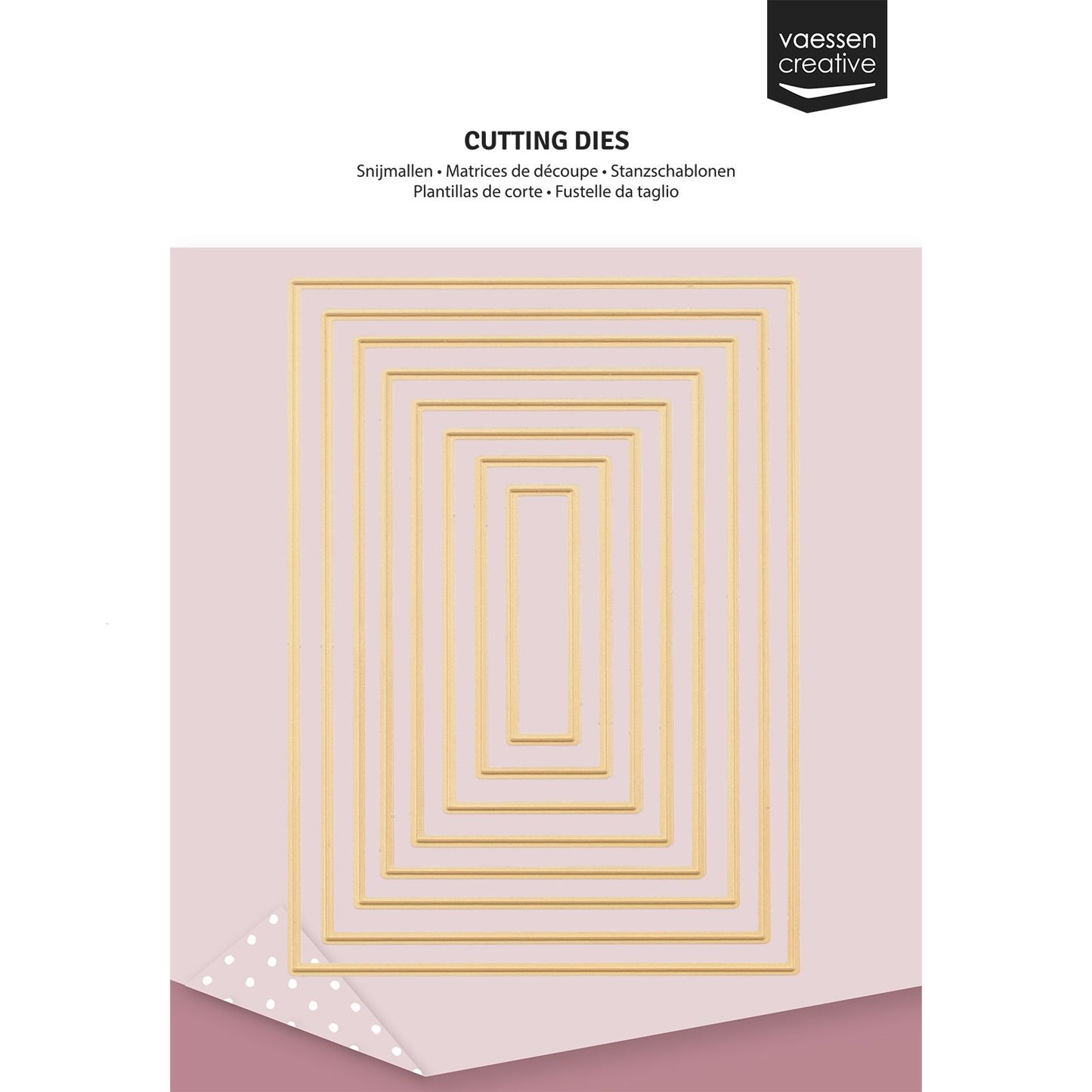 Vaessen creative • troqueles de corte y estampado rectángulos 8 piezas.