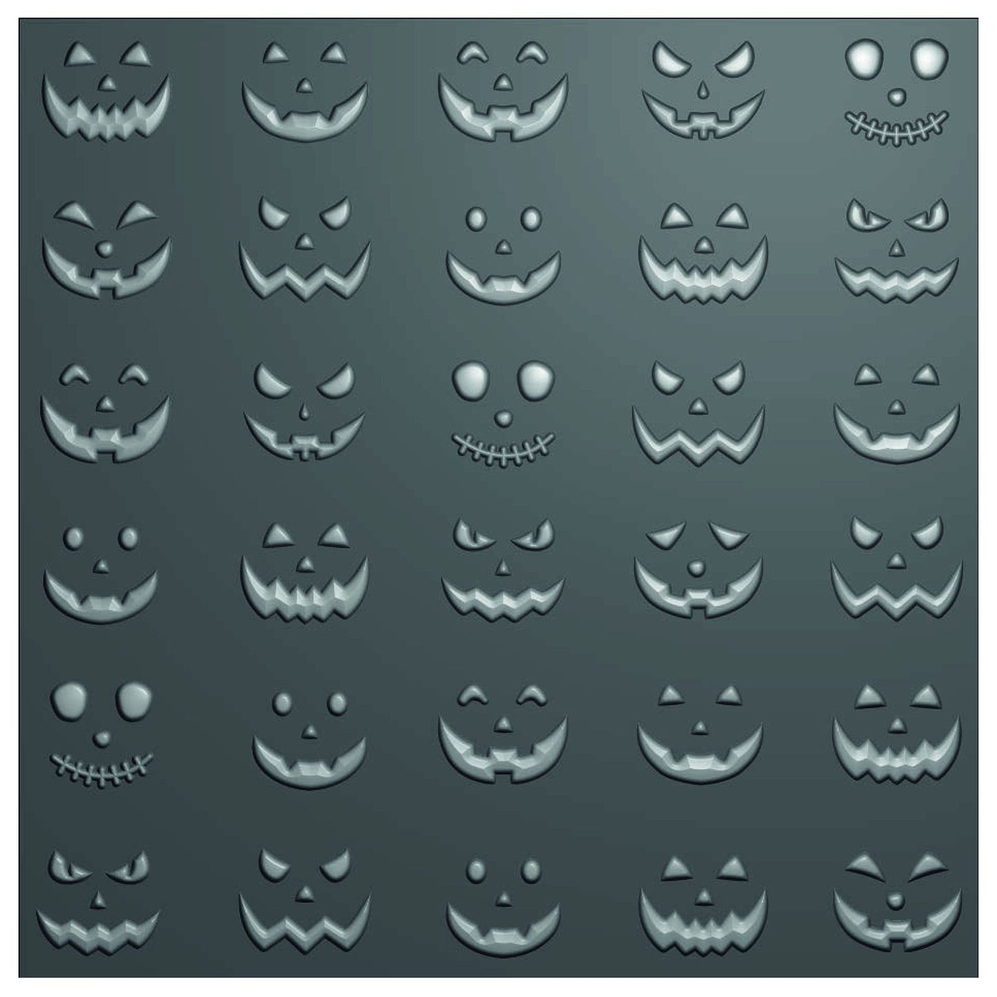 Vaessen creative • cartellina per goffratura volti di zucca 15x15 cm 1pz.