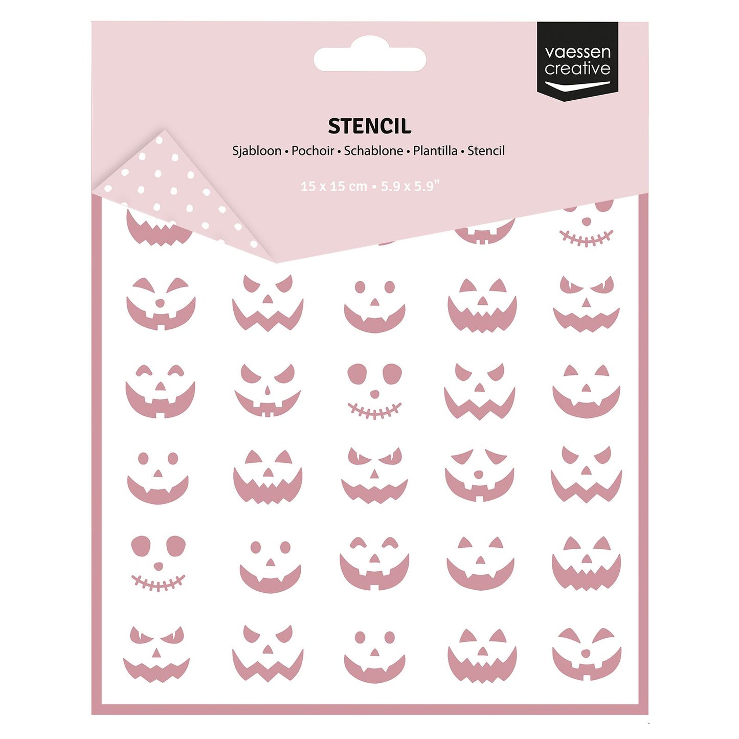 Vaessen creative • modello facce di zucca 15x15 cm