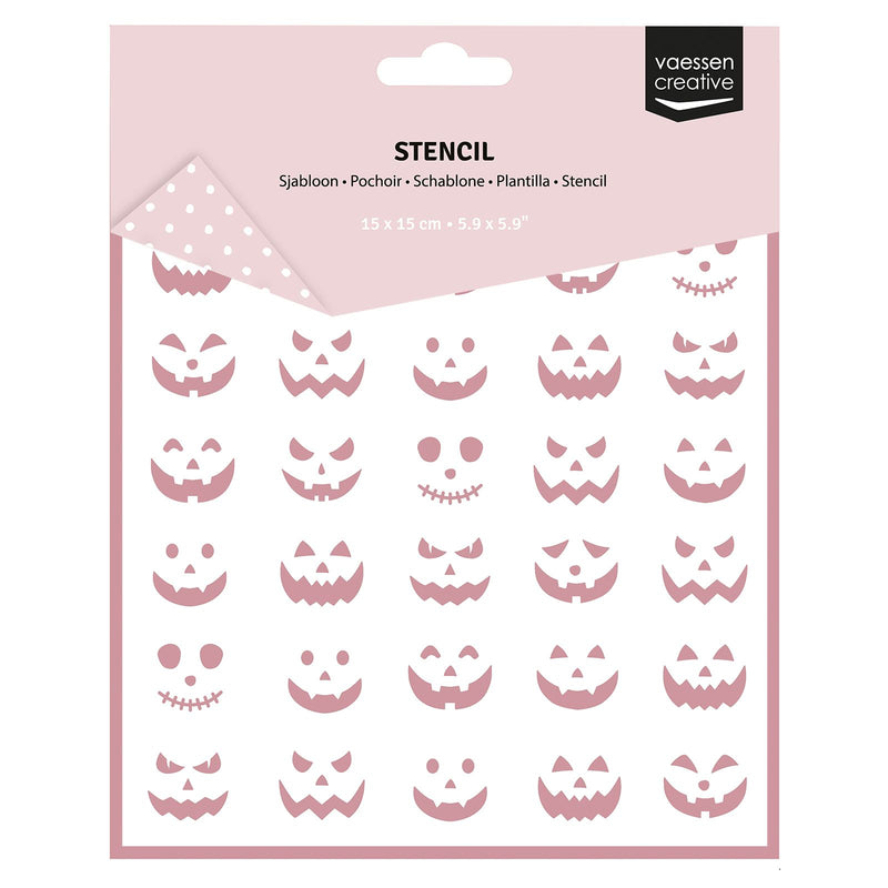 Vaessen creative • modello facce di zucca 15x15 cm