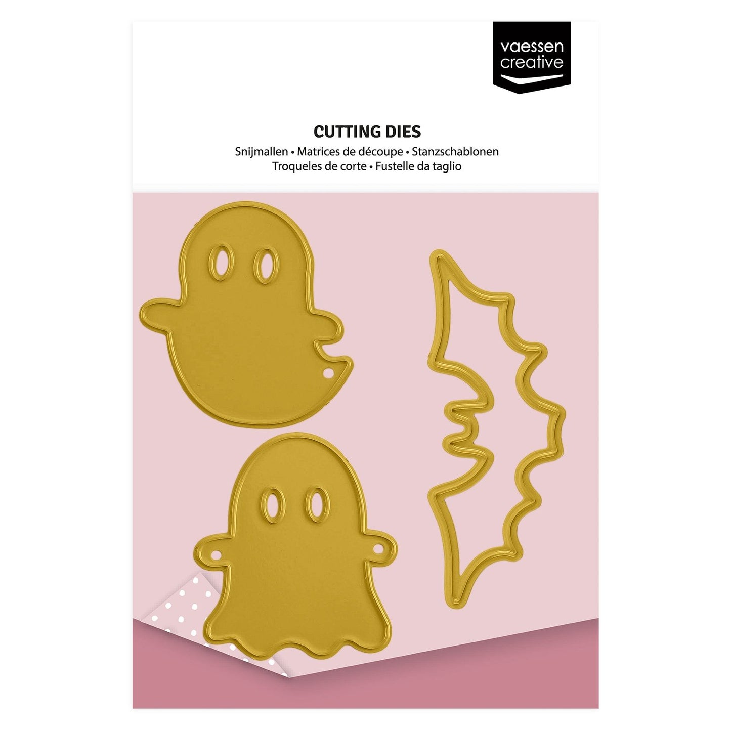 Vaessen creative • fustelle per taglio e goffratura amici pipistrelli fantasma 3 pz.