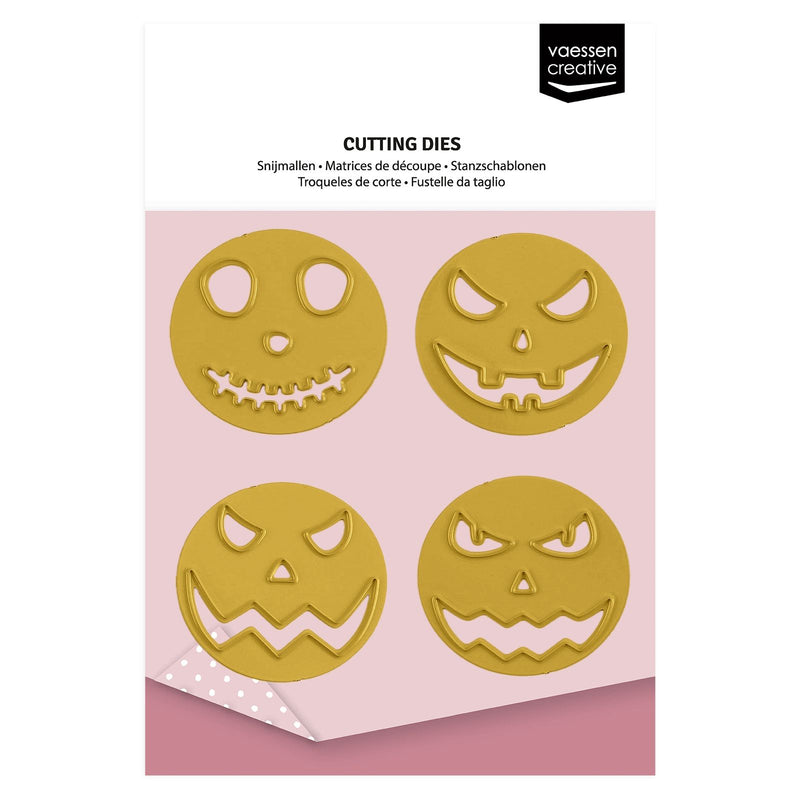 Vaessen creative • stampi da taglio facce di zucca 4 pz.