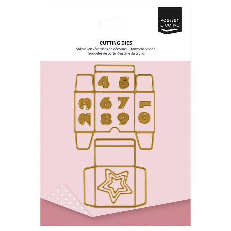 Vaessen creative • fustelle calendario dell'avvento scatola 14 pz.