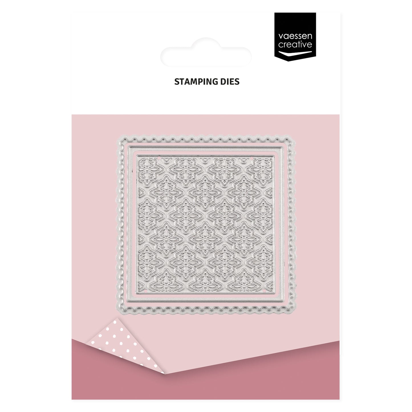 Vaessen creative • estampar el sello de papel cuadrado 5,4x5,4cm 3 uds.