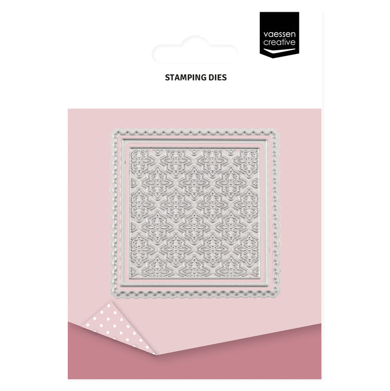 Vaessen creative • timbro timbro di carta quadrato 5,4x5,4 cm 3 pz.