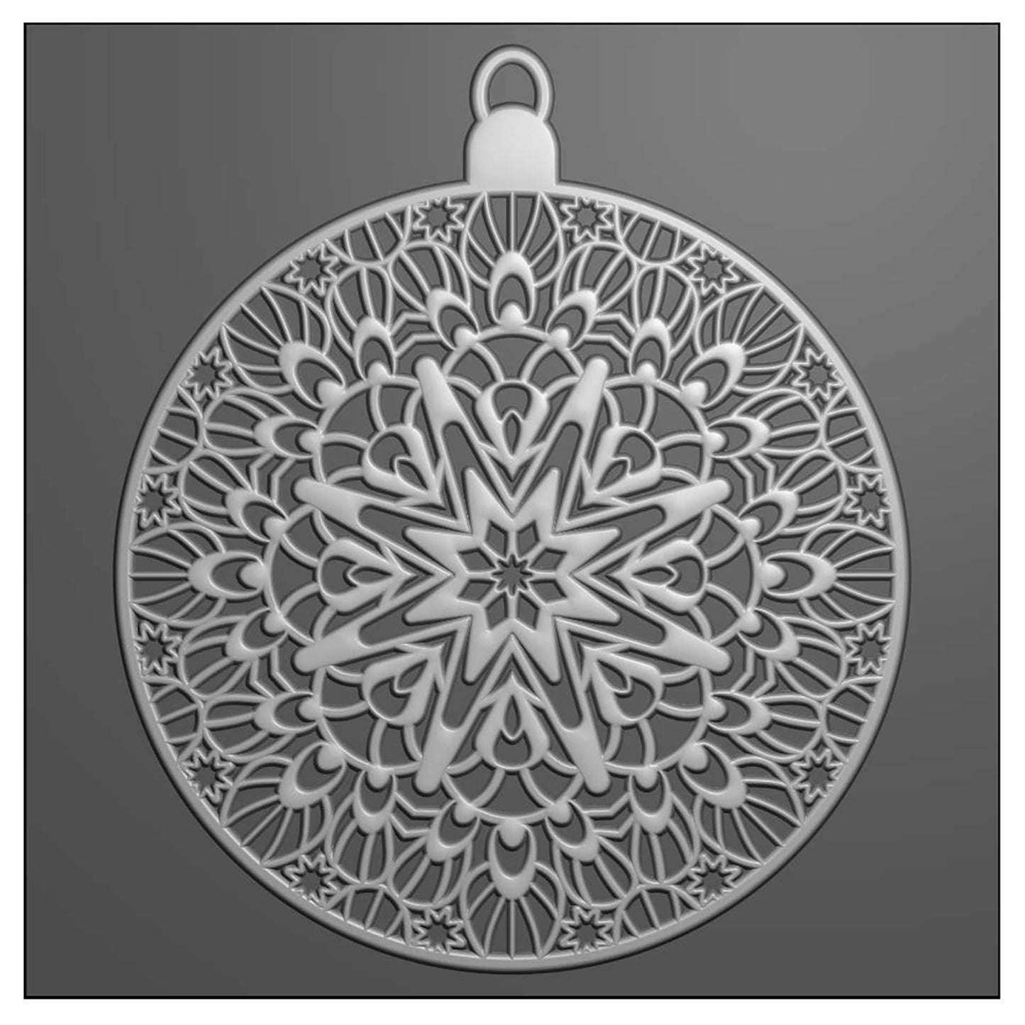 Vaessen creative • Carpeta de estampado 3D Bola de Navidad 15x15cm