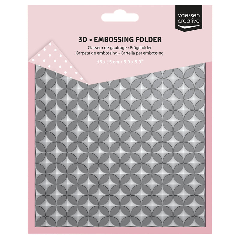 Vaessen creative • Cartella per goffratura 3D con stelle grafiche 15x15 cm