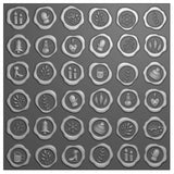 Vaessen creative • embossing folder wax zegels 15x15cm - afbeelding 2