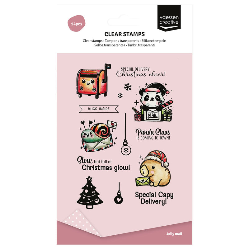 Vaessen creative • clear stamps panda claus 14st.