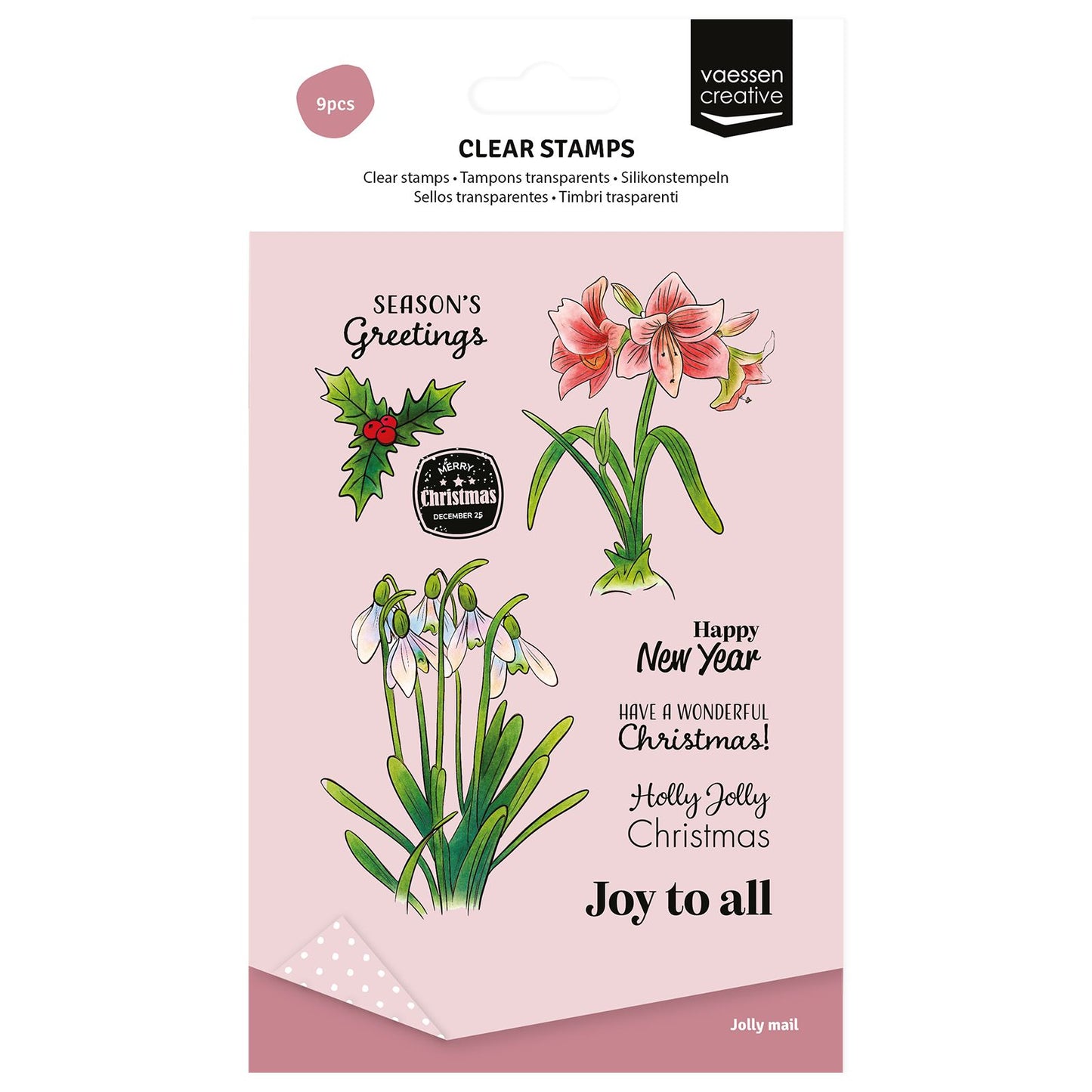 Vaessen creative • sellos transparentes joy para los 9 piezas.