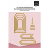 Vaessen creative • mini fustelle da taglio e goffratura etichette per banner trapezio 14 pz.