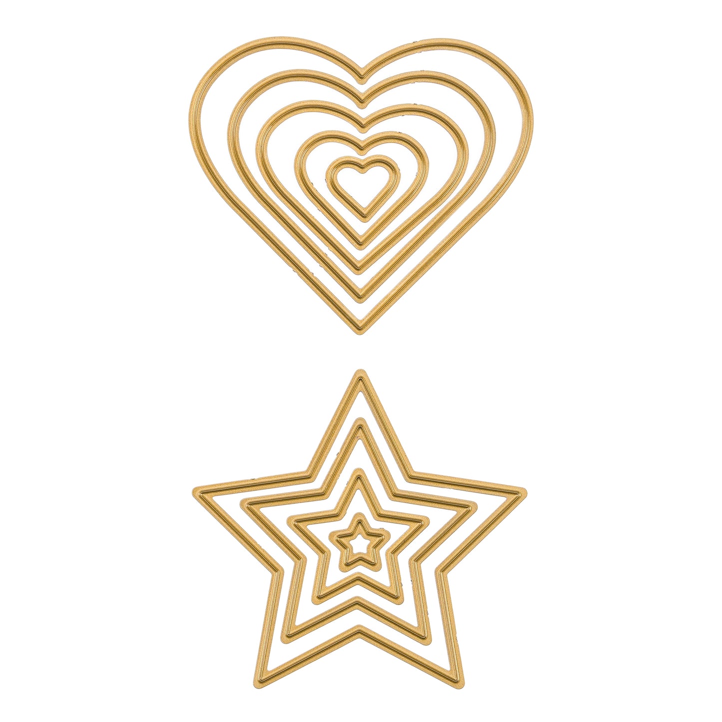 Vaessen creative • mini fustelle stelle cuori 10 pz.