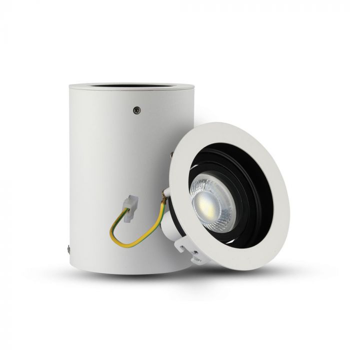 Faretto da superficie V-tac orientabile 50mm rotondo bianco=ottimale - 5013450