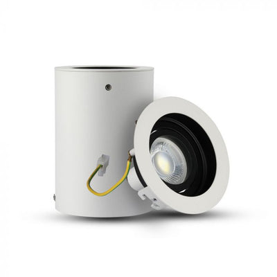 Faretto da superficie V-tac orientabile 50mm rotondo bianco=ottimale - 5013450