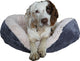Cesto da ginnastico per cani da spino ovale per peluche grigio crema