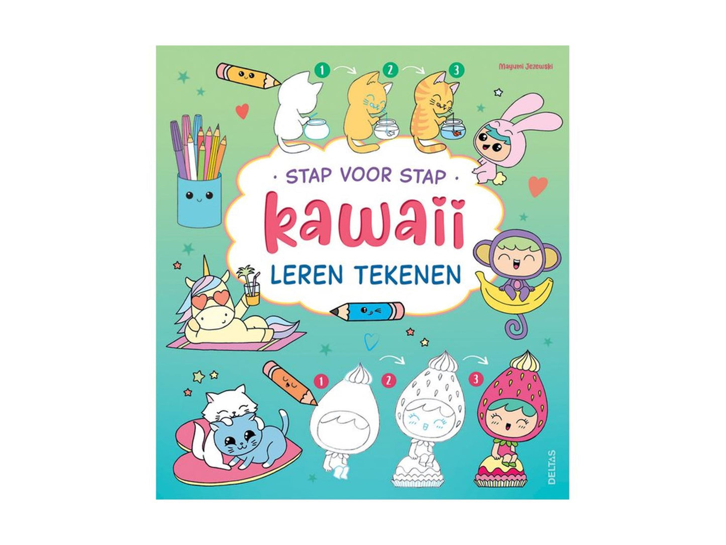 Deltas stap voor stap kawaii leren tekenen