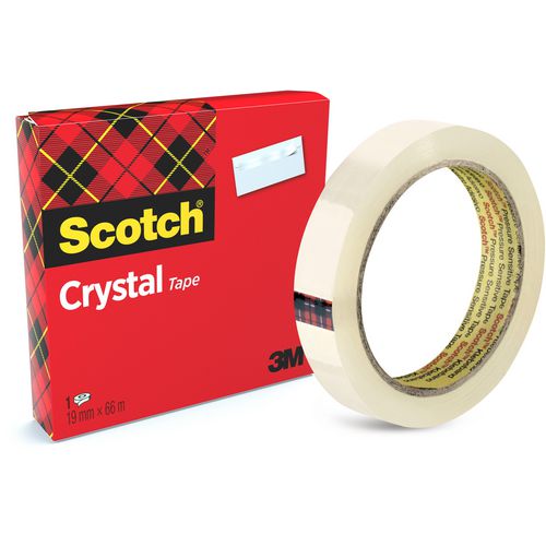 Cinta cristalina 6001966 scotch 19mmx66m super transparente no amarillea
