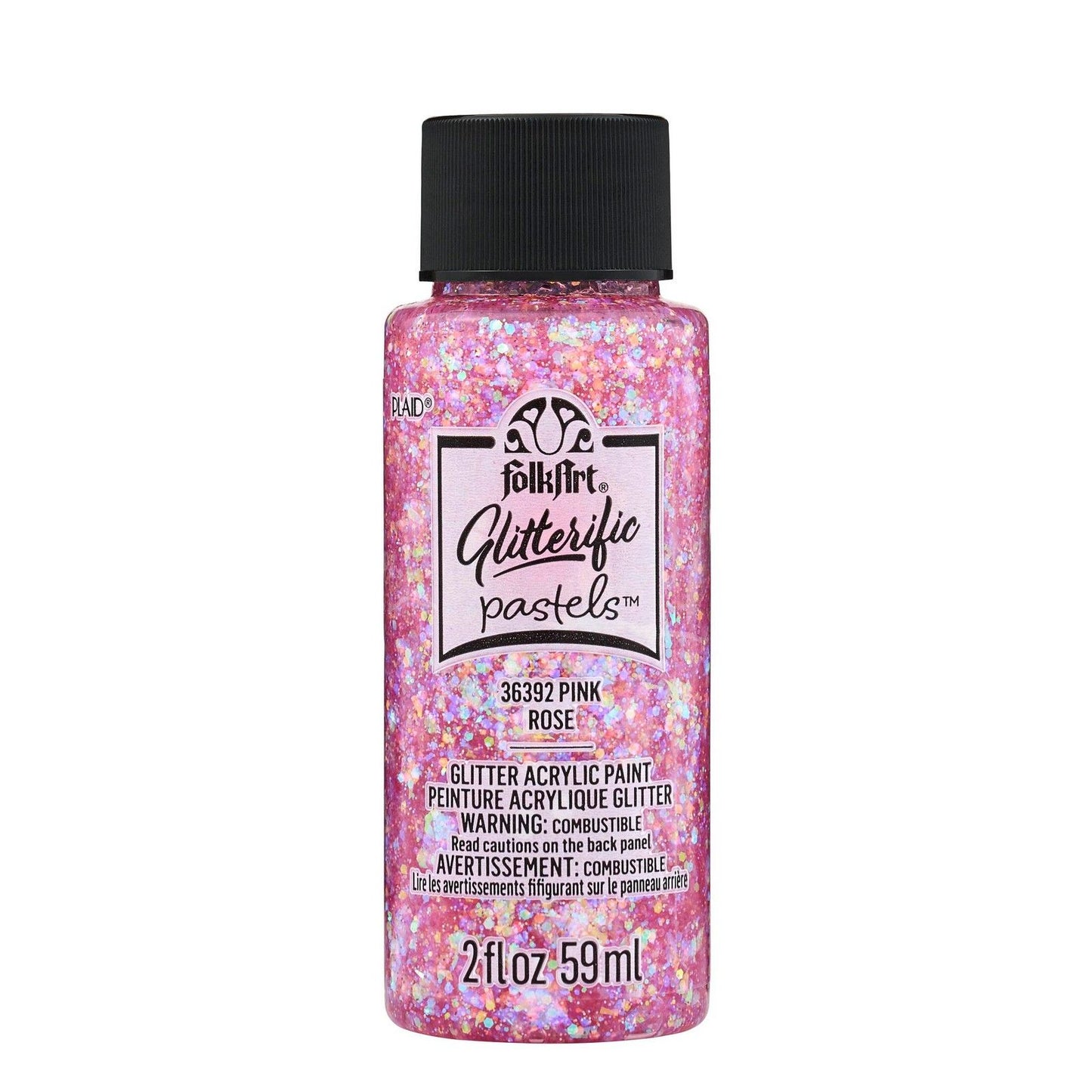 Folkart • colori acrilici pastelli scintillanti rosa 59ml