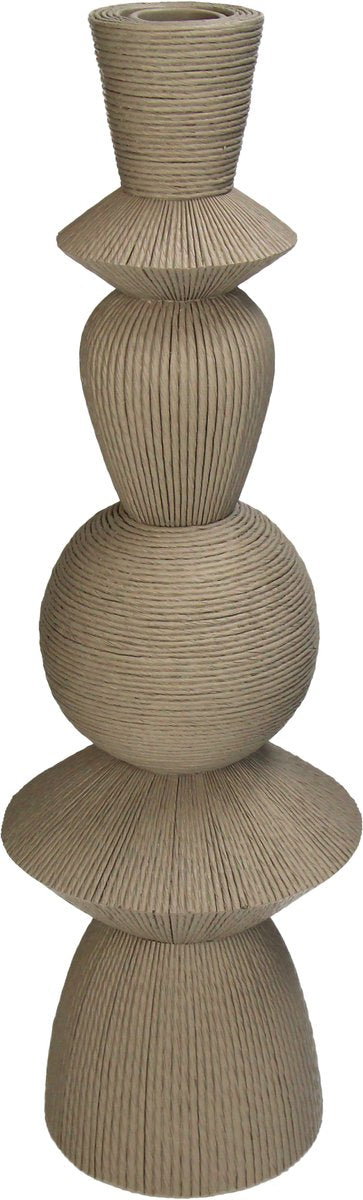 Hd collection kaarsenhouder polyhars zand 11,1x11,1x35,9cm