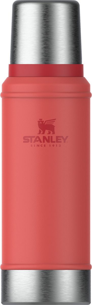 Thermos Stanley classico leggendario da 750 ml - mantiene caldo o freddo per 20 ore - a prova di perdite - lavabile in lavastoviglie - senza BPA - per caffè, tè e altro - thermos in acciaio inossidabile - corallo caldo