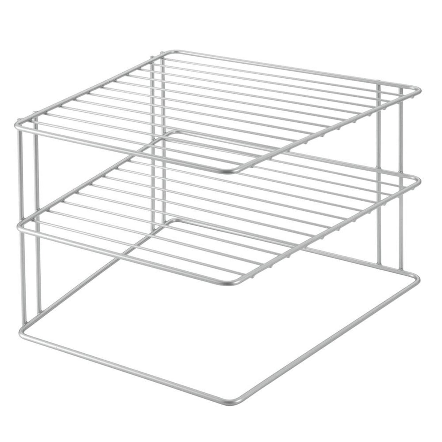 Metaltex Metaltex Space Line Plate Rack 2 pisos 25x25x19 cm de plata