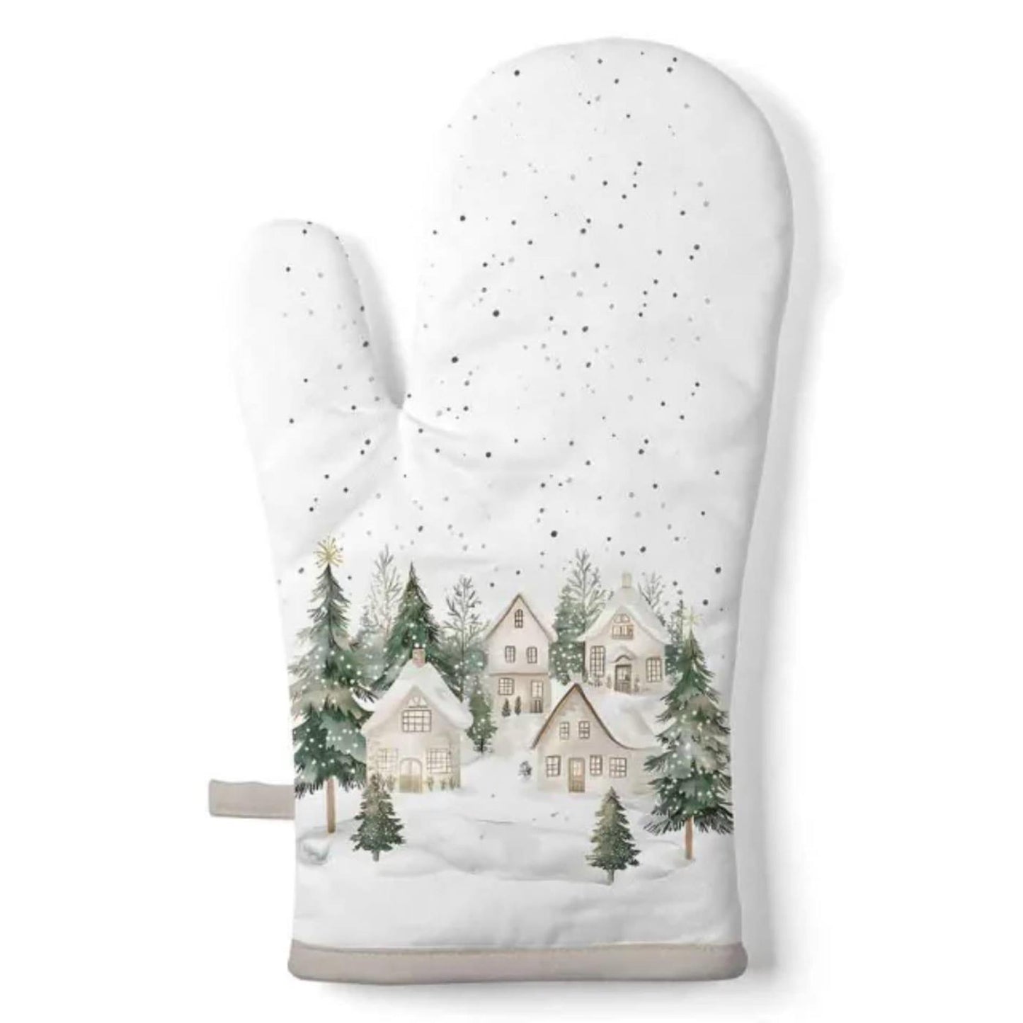 Guanto da forno Ambiente case innevate 18x30 cm cotone