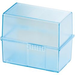 Papelera con tarjetas han a7 12,1 x 7,4 x 10,1 cm azul transparente para 300 tarjetas