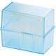 Papelera con tarjetas han a7 12,1 x 7,4 x 10,1 cm azul transparente para 300 tarjetas