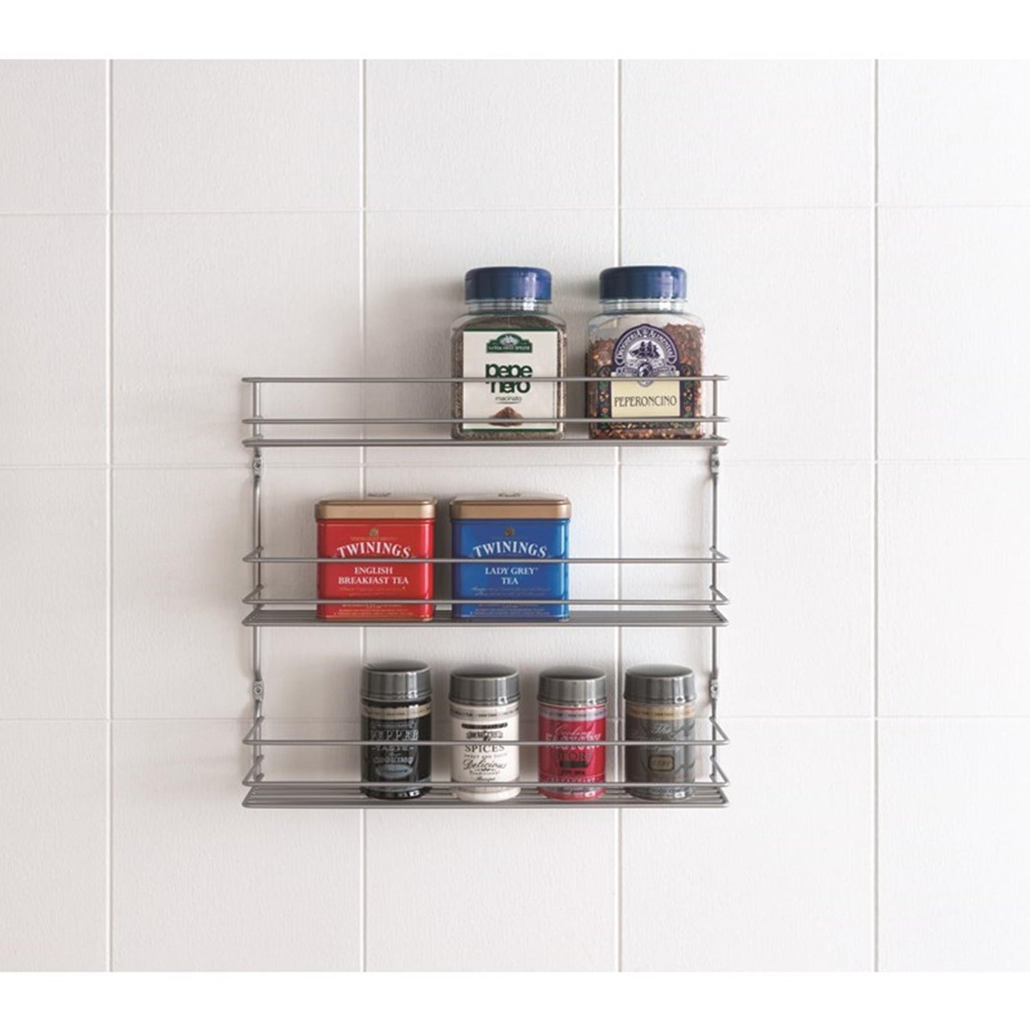 Metaltex Metaltex Space Saver Kitchen Pepito Herb Rack 3 pisos 36x32x8 cm de plata