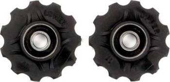 desviador ruedas 10 dientes 8S negro 2 piezas