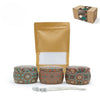 Idee regalo 4 stagioni con amore set perle verdi e candela