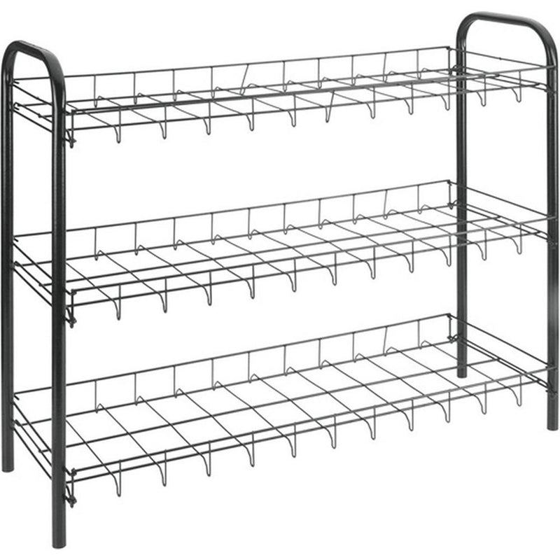 Metaltex shoe schoenenrek 3 etages 64x23x59 cm zwart